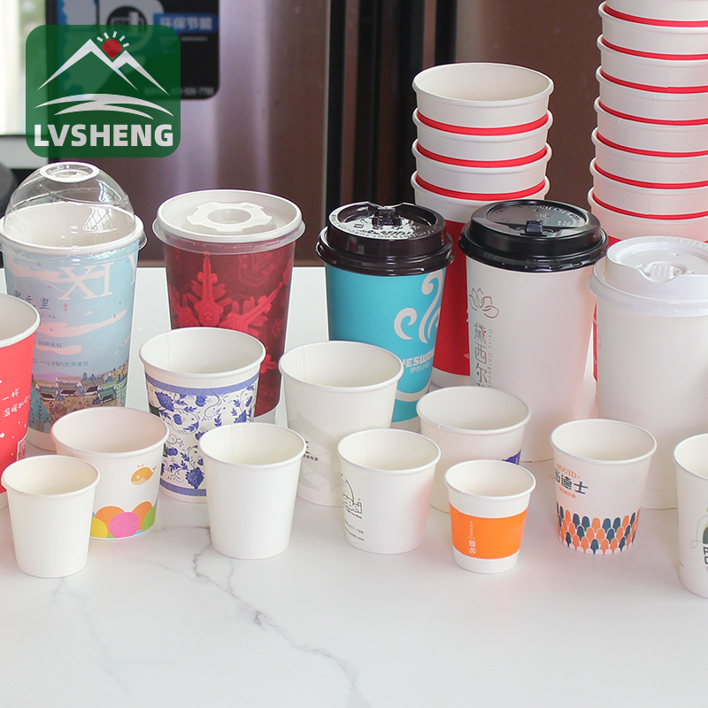 Manifakti koutim logo enprime jetab Takeout Coffee Cup anbalaj