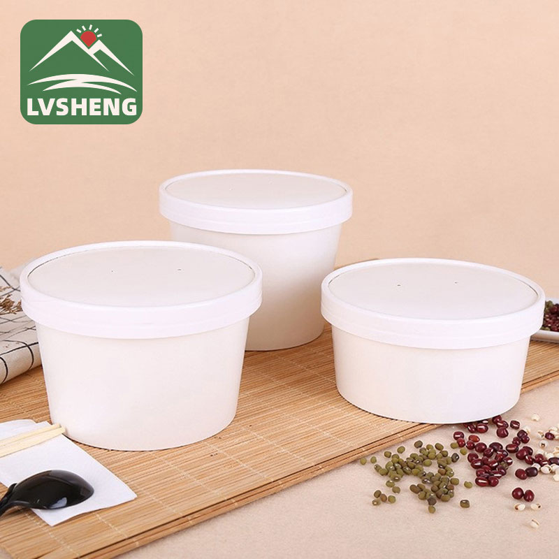 Kraft Salad Papye Bowl ak kouvèti papye